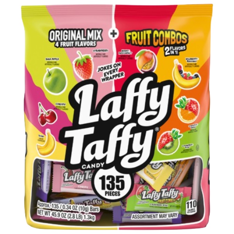 Laffy Taffy Halloween 135 Piece Original and Fruit Combo 45.9 oz. Bag