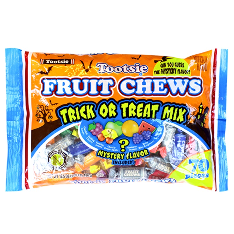 Tootsie Fruit Chews Trick or Treat Mix Mystery Flavor 70 count 17.5 oz. Bag