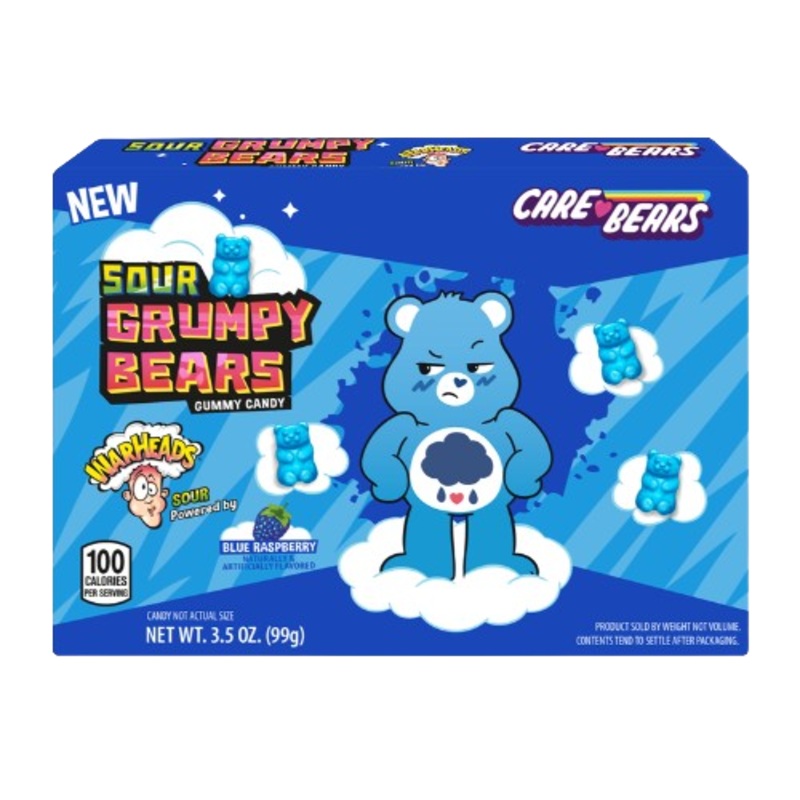 Warheads Care Bears Sour Grumpy Bears 3.5 oz. Theater Box