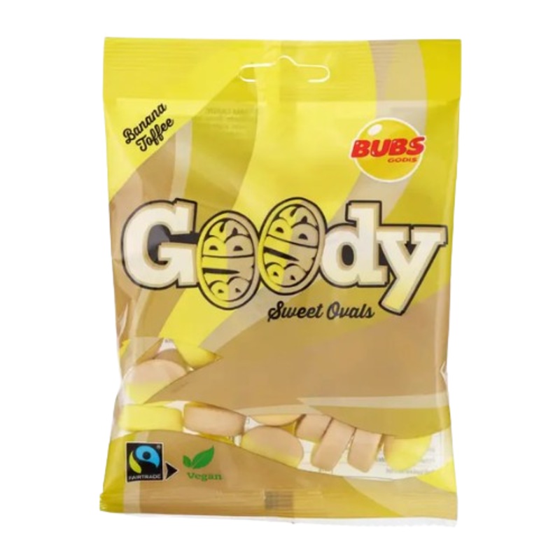 BUBS Goody Banana Toffee Ovals Gummy Candy 90g