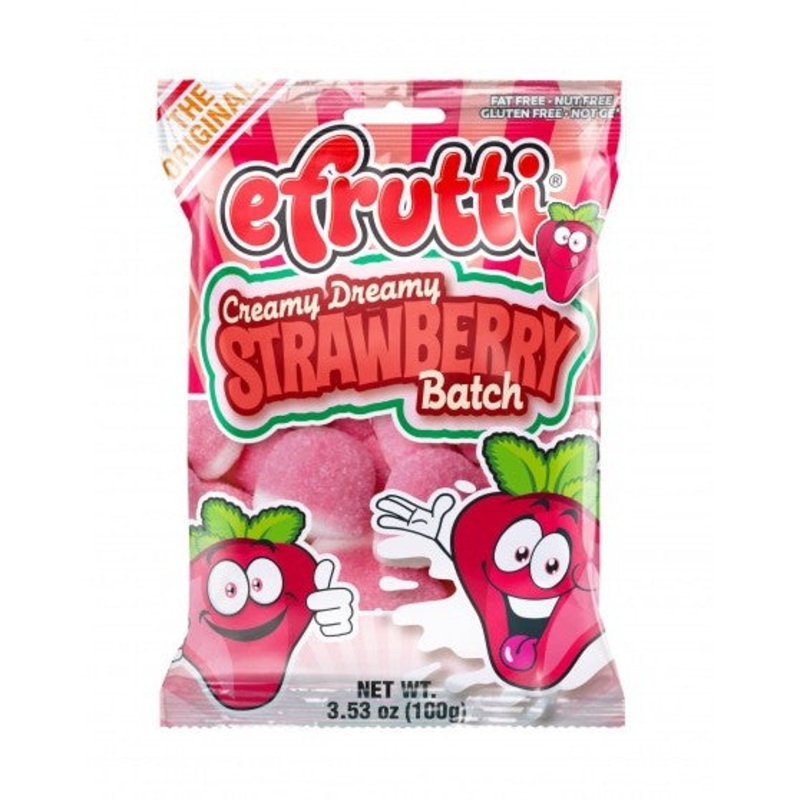 efrutti Creamy Dreamy Strawberry Batch Gummi Candy 3.5 oz. Bag