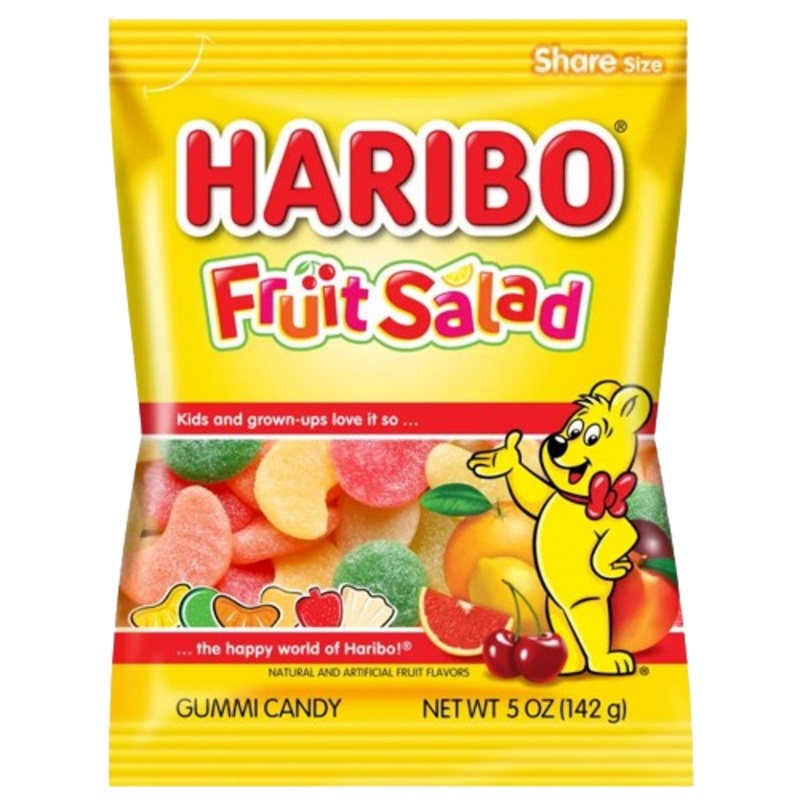 Haribo Fruit Salad Gummi Candy - 5-oz. Peg Bag