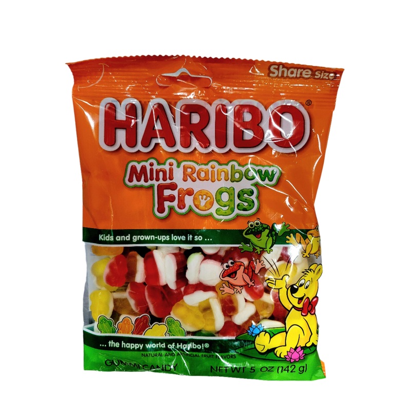 Haribo Mini Rainbow Frogs Peg Bag