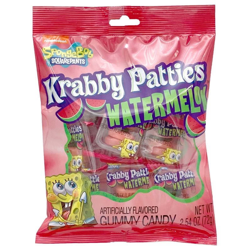 Spongebob Squarepants Watermelon Krabby Patties 2.54 oz Bag