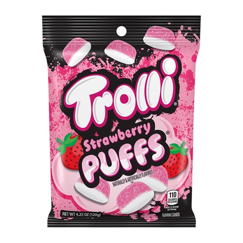 Trolli Strawberry Puffs Gummi Candy - 4.25-oz. Bag