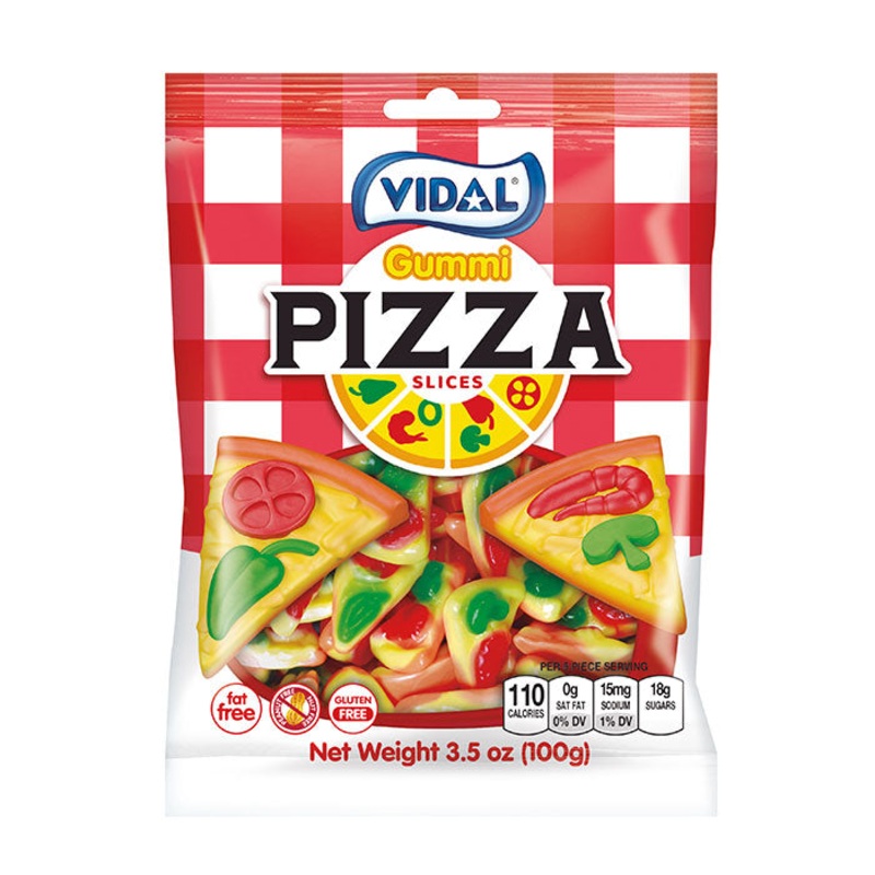 Vidal Gummi Pizza Slices 3.5 oz. Bag