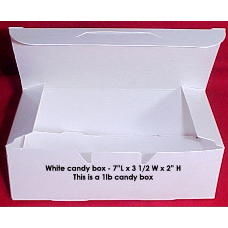 1lb White Empty Candy Box 25 Count