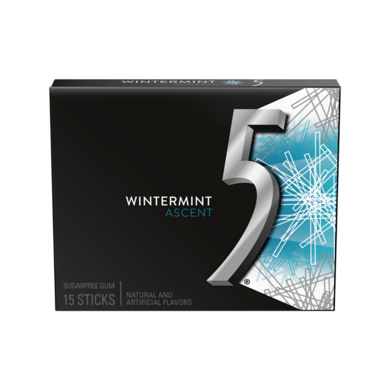 5 Gum Wintermint Ascent Sugarfree - 15pc / 10ct