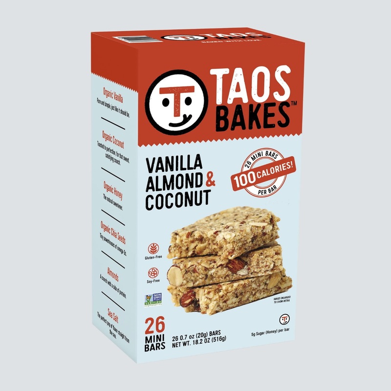 Taos Bakes Mini Snack Bars, Vanilla Almond & Coconut, 0.7 oz., 26 ct.