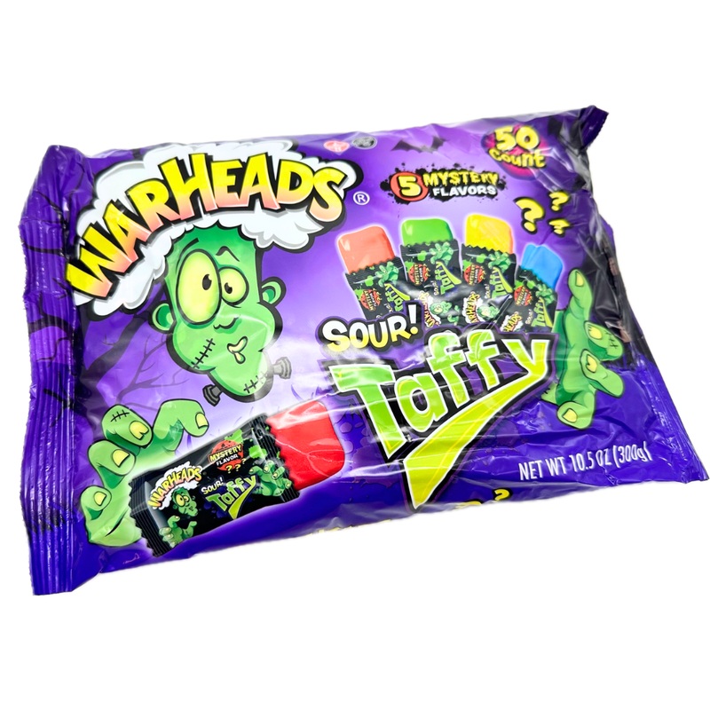 Warheads Sour Taffy Mystery Flavors - 10.5oz / 50ct