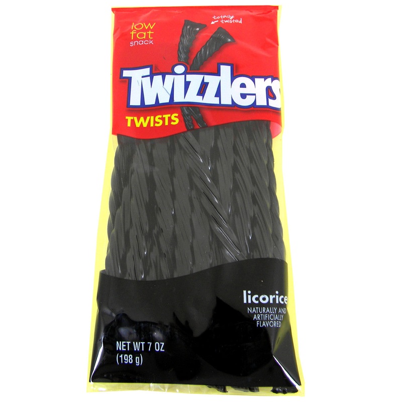 Twizzler Black Licorice  7oz Peg Bag