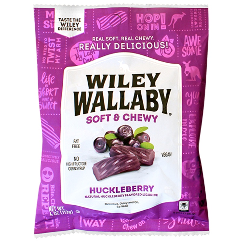 Wiley Wallaby Soft & Chewy Huckleberry Licorice - 4-oz. Bag