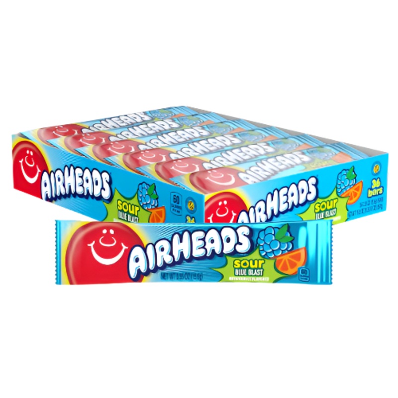 Airheads Sour Blue Blast 0.55 oz. Bar