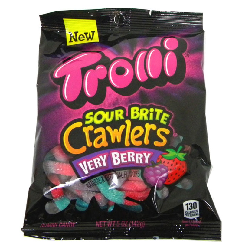 Trolli Sour Worms Very Berry Flavor 5oz Bag