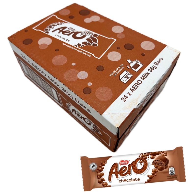 Aero Milk Chocolate Bar 24 Count (UK)