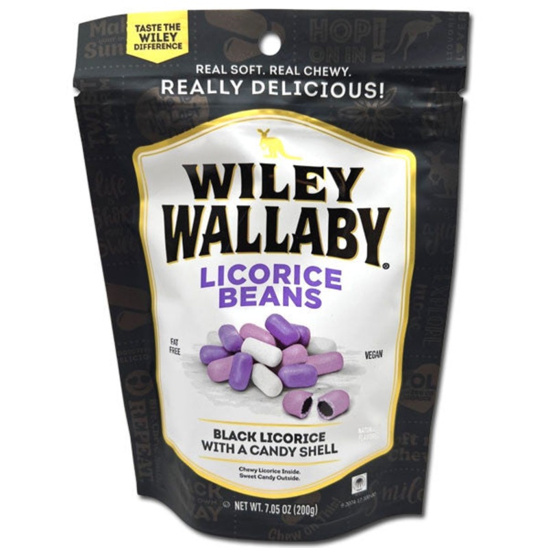 Wiley Wallaby Black Licorice Beans - 7.05oz
