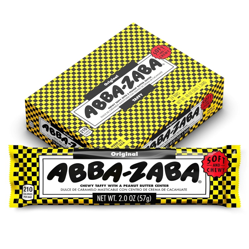 Abba Zaba Candy Bar With Peanut Butter Center 2 oz Bulk 24 Count