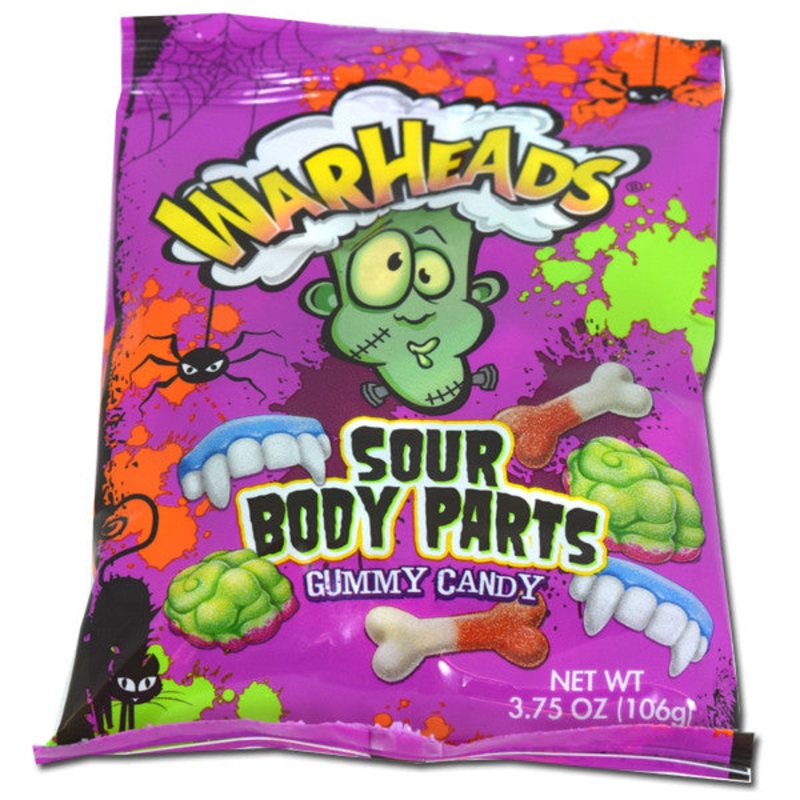 Warheads Gummy Body Parts 3.75oz Bag