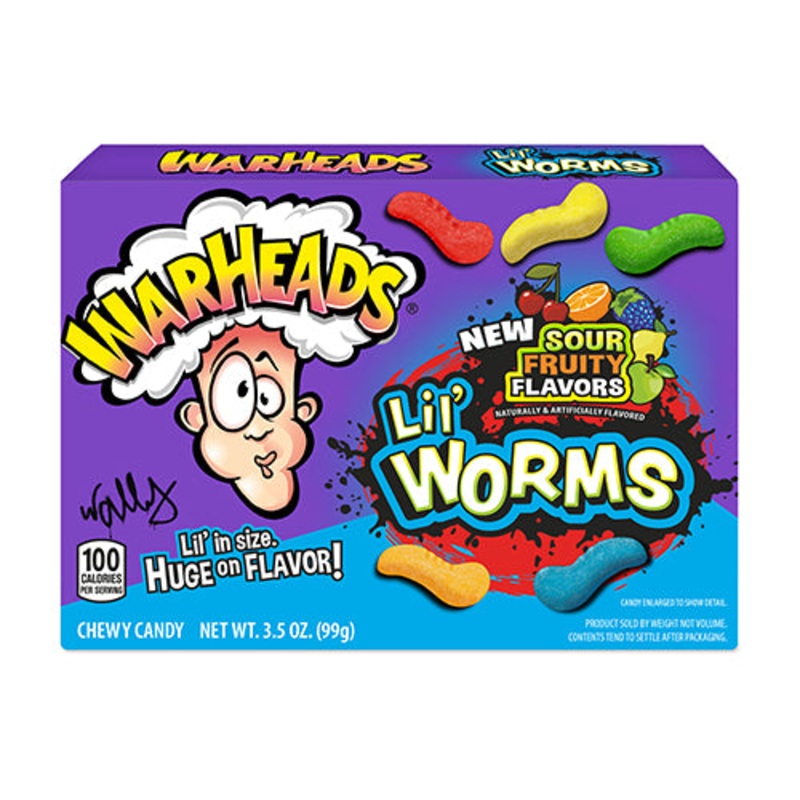 Warheads Lil Worms Theater Box 3.5 oz.