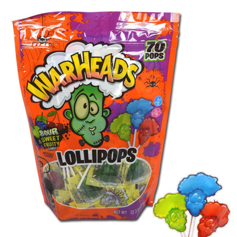Warheads Lollipops Halloween 70 Count