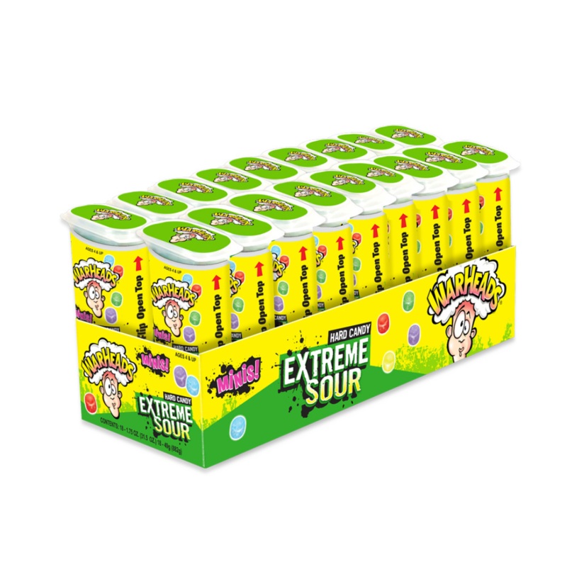 Warheads Extreme Sour Hard Candy Minis - 1.75oz / 18ct
