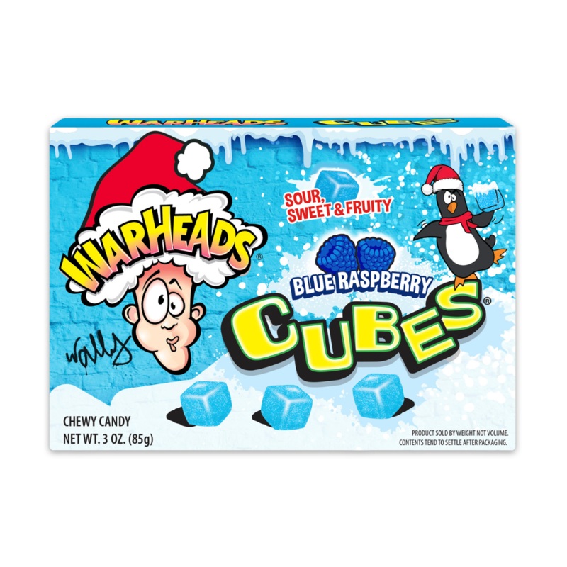 Warheads Blue Raspberry Cubes - 3oz