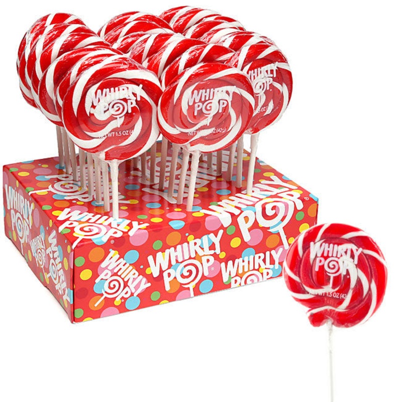 Whirly Pops Red & White 24 Count Adams & Brooks
