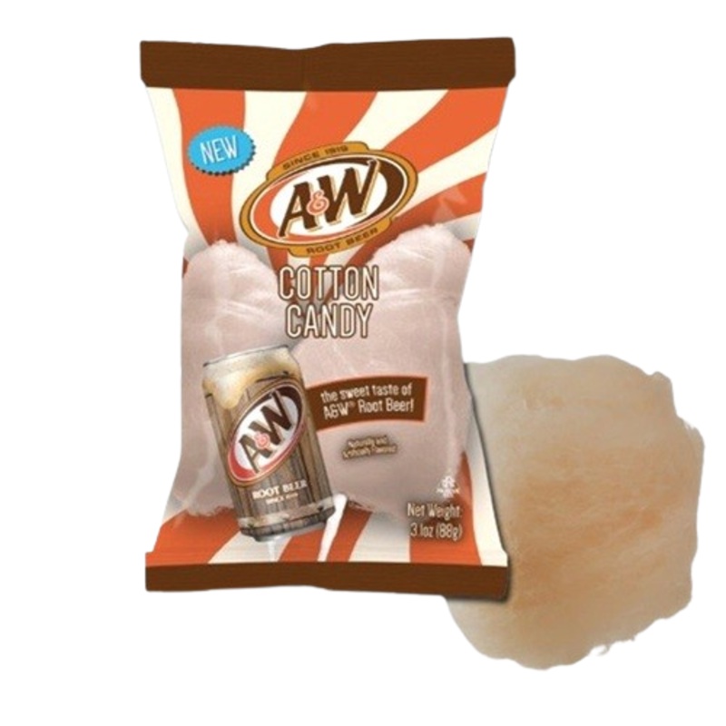 A&W Root Beer Cotton Candy 3.1 oz. Bag