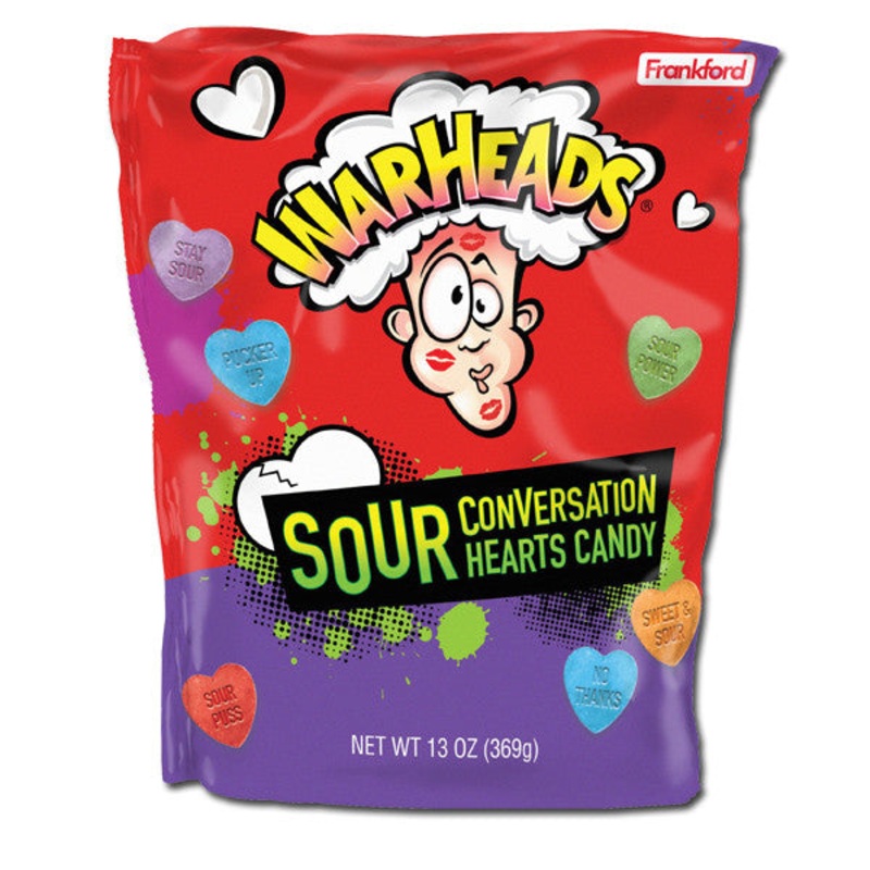 Warheads Sour Conversation Hearts 13oz