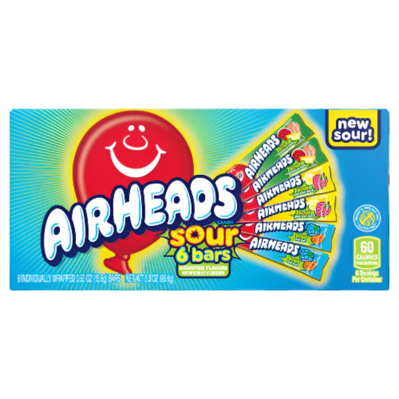 Airheads Sour Mini Bars Theater Box 3.3 oz.
