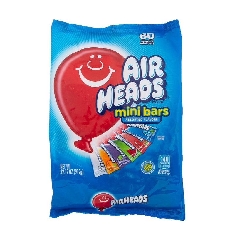 Airheads Assorted Mini Taffy Bars - Bag of 80