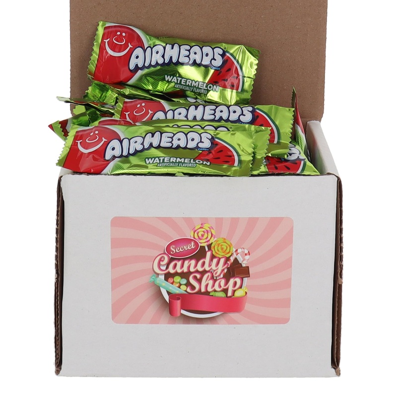 AirHeads Taffy Mini Candy Bulk in Box (Individually Wrapped) (Watermelon)