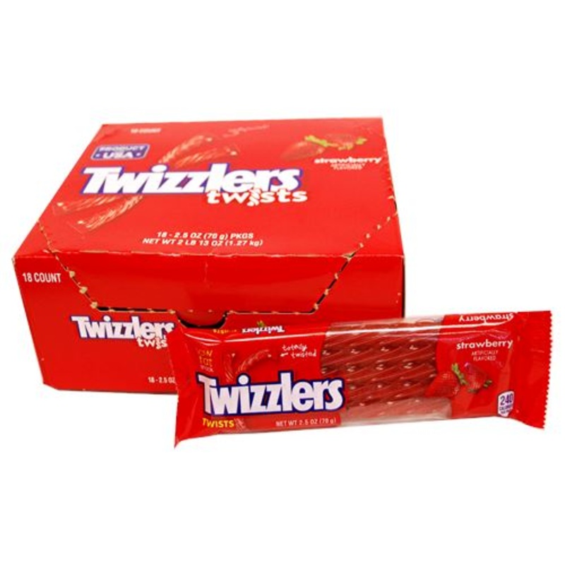 Twizzlers Strawberry Licorice Twists - 2.5-oz. Pack