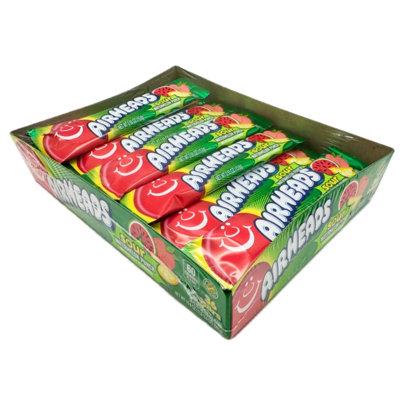 Airheads Sour Watermelon Punch Taffy - 0.55oz / 36ct