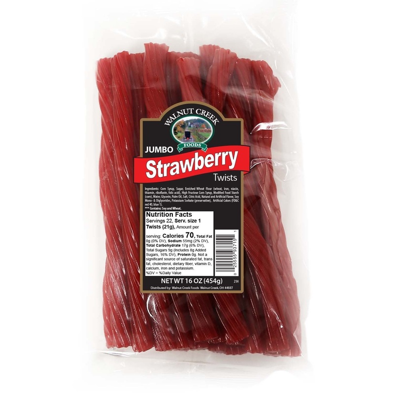 Walnut Creek Giant Strawberry Licorice Twists - 16-oz. Bag