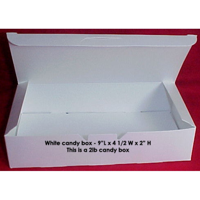 2lb White Empty Candy Box 25 Count