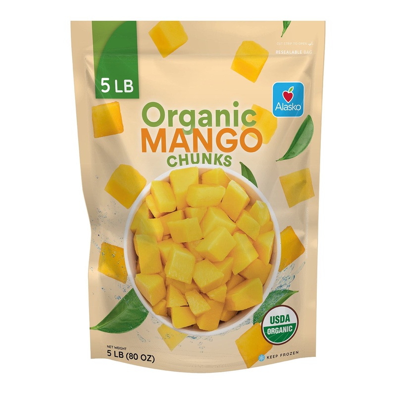 Alasko Organic Mango Chunks, Frozen, 5 lbs.