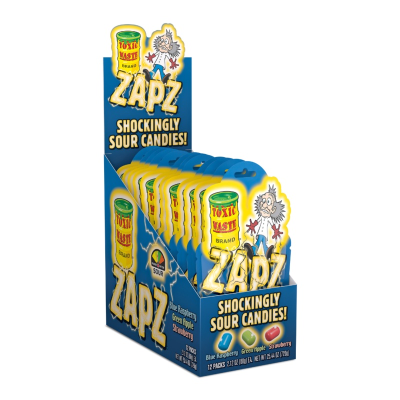 Toxic Waste Zapz Sour Candies - 2.12oz / 12ct