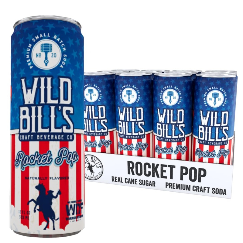 Wild Bill's Craft Beverage Co. Rocket Pop Soda - 12oz / 12ct