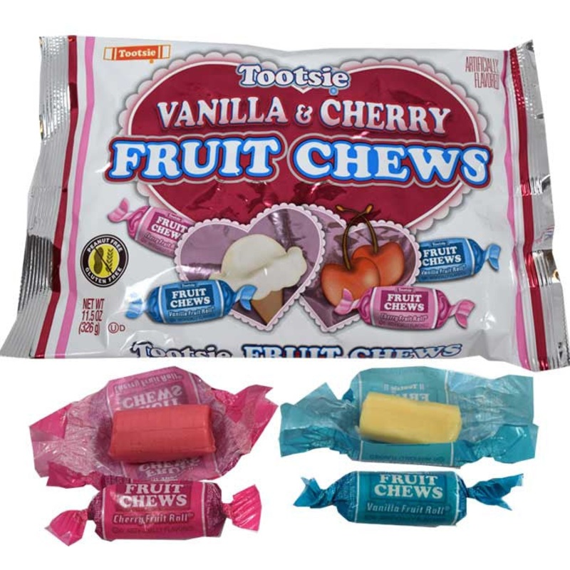 Tootsie Fruit Chews Valentine's Cherry & Vanilla 11.5oz