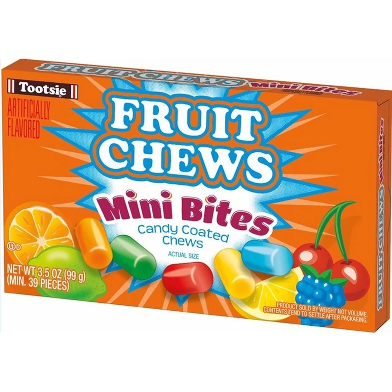 Tootsie Fruit Chews Mini Bites Theater Box 3.5 oz.