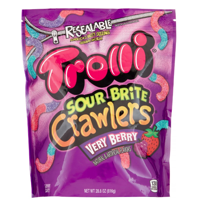 Trolli Sour Brite Crawlers Very Berry 28.8oz Bag