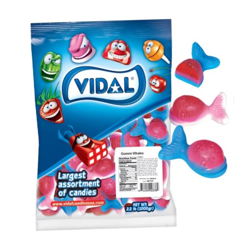 Vidal Gummi Filled Whales 2.2 lb