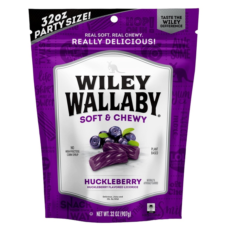 Wiley Wallaby Huckleberry Flavored Aussie Licorice, 32 oz.