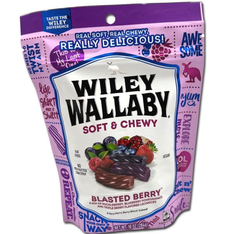 Wiley Wallaby Soft & Chewy Blasted Berry Licorice - 10oz