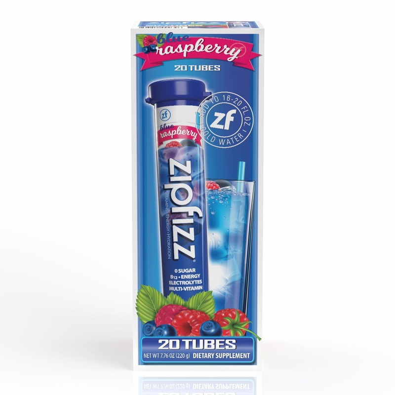 Zipfizz Energy Multi-Vitamin Hydration Drink Mix, Blue Raspberry, 20 ct.