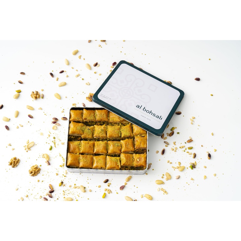 Al Bohsali 1870-24 Piece Premium Pistachio Baklava Pastries