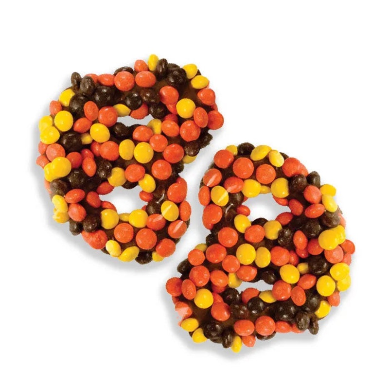 Asher's Milk Chocolate Pretzels with Reeses Pieces: 6LB Case