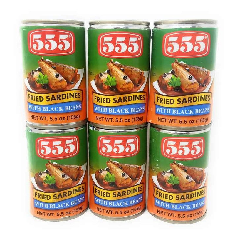 555 Fried Sardines With Black Beans 5.5Oz (155G), 6 Pack