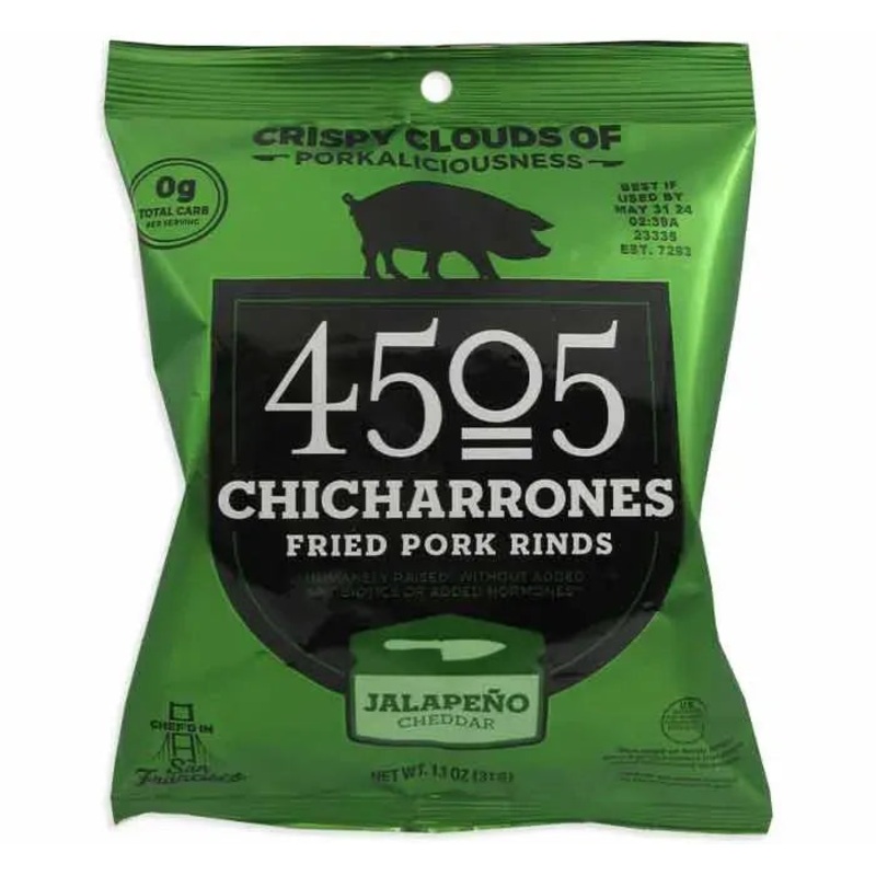 Benestar Jalapeno Cheddar Pork Rinds: 12-Piece Box